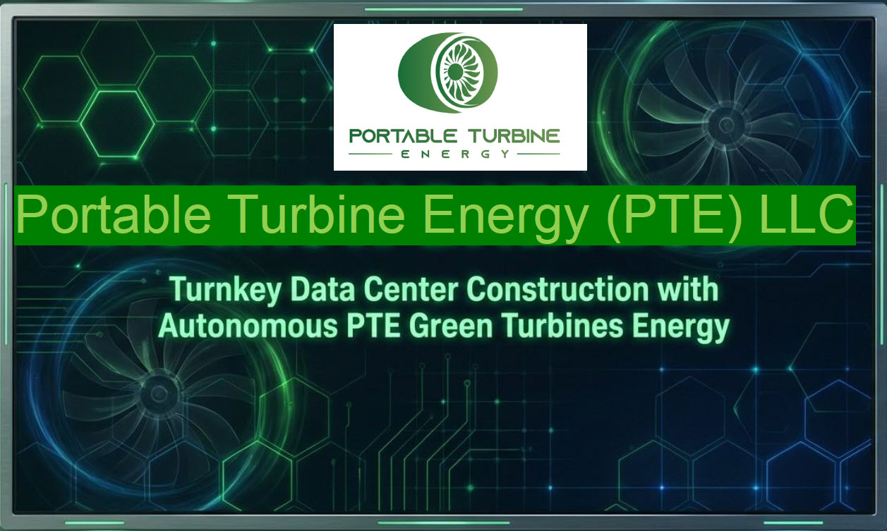 Portable Turbine Energy LLC &mdash; turnkey data center construction with autonomous PTE green turbine energy